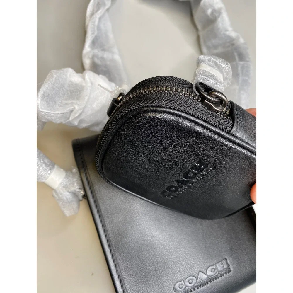 Coach Charter North South Hybrid Crossbody Bag Black Leather C2388 Mens